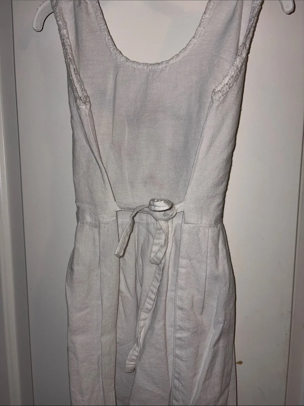 White Embroidered Bird Sundress